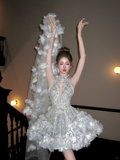 Fashion Silvery Backless Sparkling Beaded Design Romantic A-line Short Homecoming Dress HZ1024