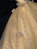 Gorgeous Shiny Yellow Sequin Beaded 3D Butterflies A-Line Floor-length Evening Dress Prom Dresses HZ1024