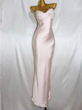 Elegant Pink Satin Mermaid Prom Dress Party Dress Evening Dress HZ1024