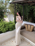 New Fashion Design V-neck Slim Spaghetti Strap Dress HZ1024