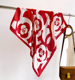 Simple Vintage Elegant Versatile Soft Fabric Silk Scarf HZ1024