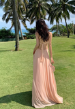 Simple Fashion Handmade Flower Splicing Design A-line V-neck Halter Dress HZ1024
