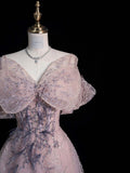 Pretty Pink Tulle A-Line Sleeveless Evening Dresses HZ1024