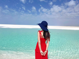 New Fashion Red Casual Sleeveless Beach Spaghetti Strap Dress HZ1024