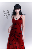 Simple Fashion Floral Pattern Design Spaghetti Strap Dress HZ1024