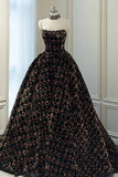 Stylish Sequins Long Prom Dress, A-Line Party Dress HZ1024
